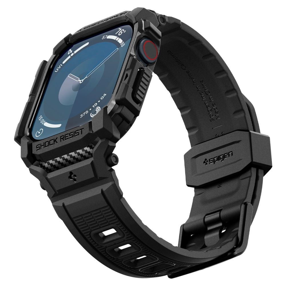 Husa Spigen Rugged Armor Pro pentru Apple Watch Series 10 42mm, Neagra Mata ACS08591