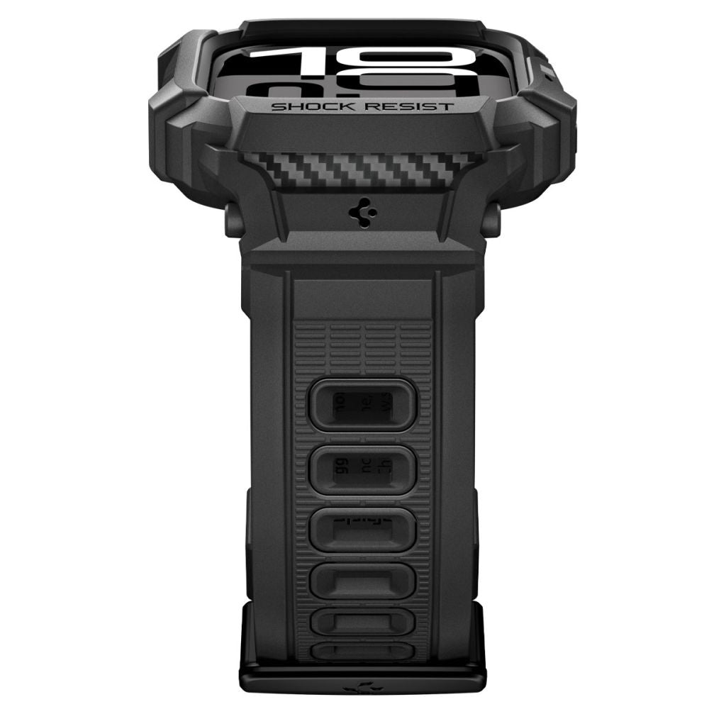 Husa Spigen Rugged Armor Pro V2 pentru Apple Watch Series 10 / 11 42mm, Neagra Mata ACS10494