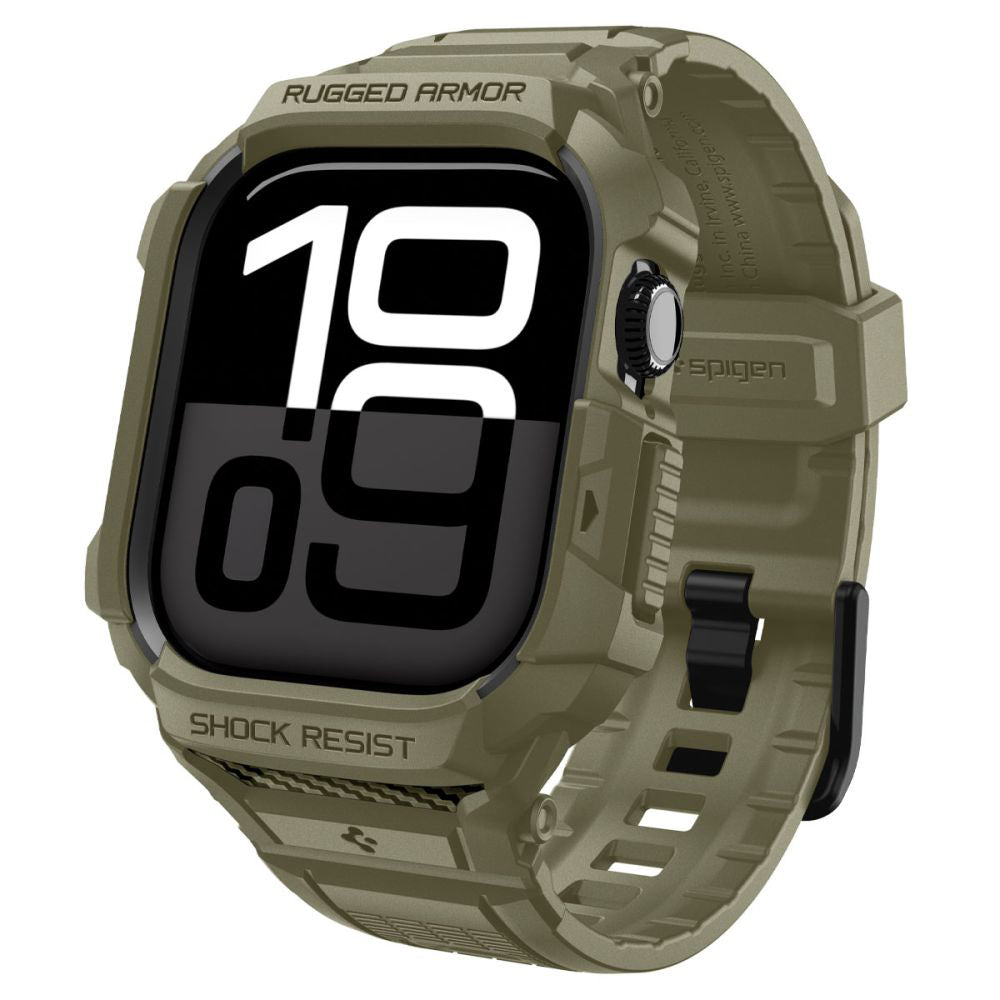 Husa Spigen Rugged Armor Pro V2 pentru Apple Watch Series 10 / 11 46mm, Kaki