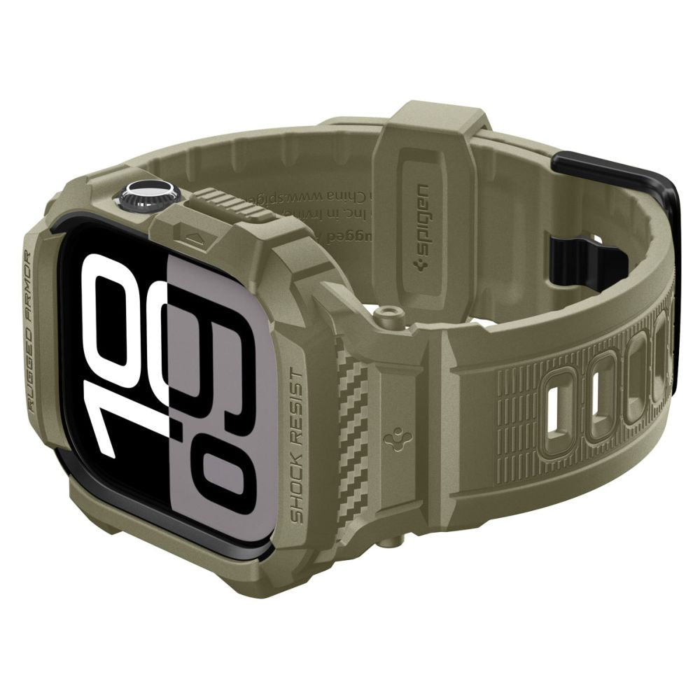 Husa Spigen Rugged Armor Pro V2 pentru Apple Watch Series 10 / 11 46mm, Kaki
