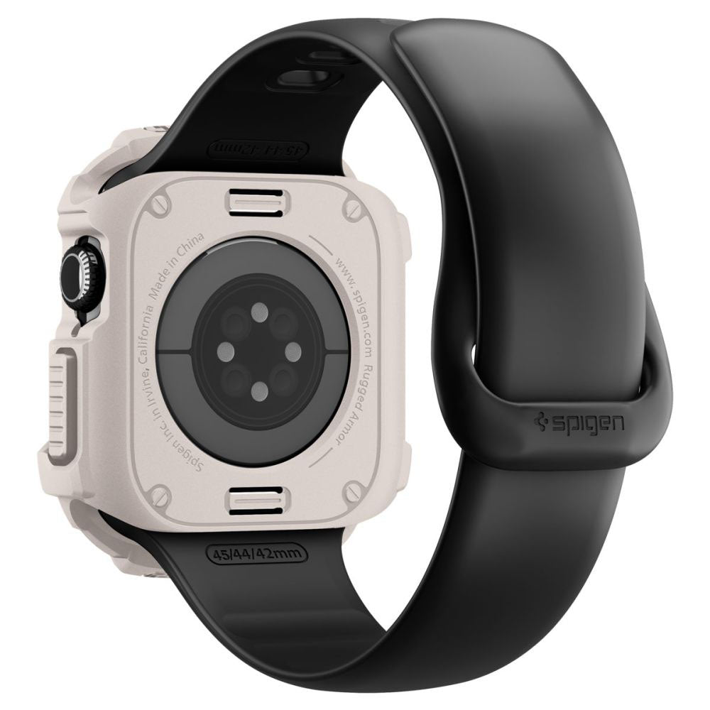 Husa Spigen Rugged Armor V2 pentru Apple Watch Series 10 / 11 42mm, Bej ACS10493
