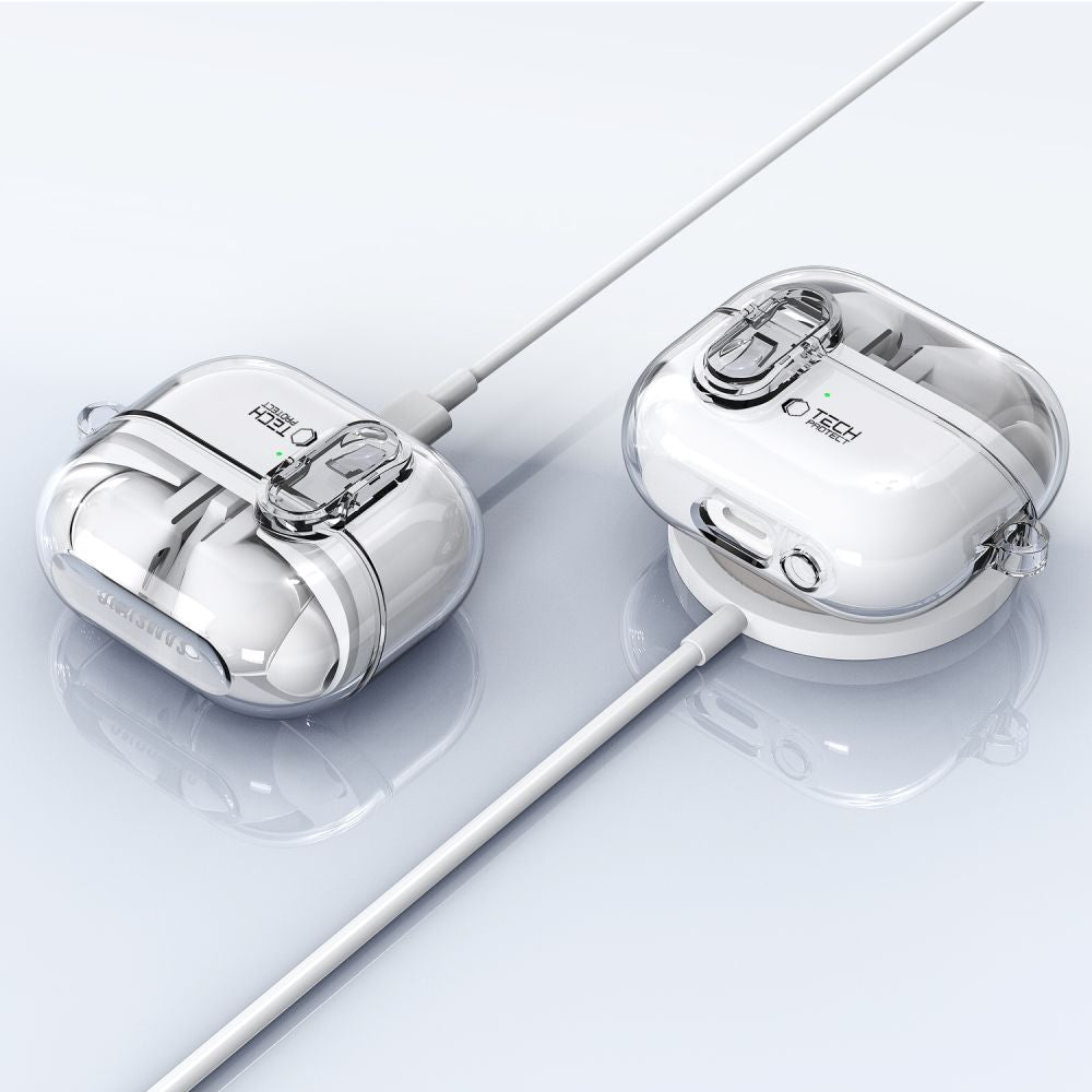 Husa Tech-Protect Flexair pentru Samsung Galaxy Buds3 FE / Buds3 Pro / Buds3, Transparenta