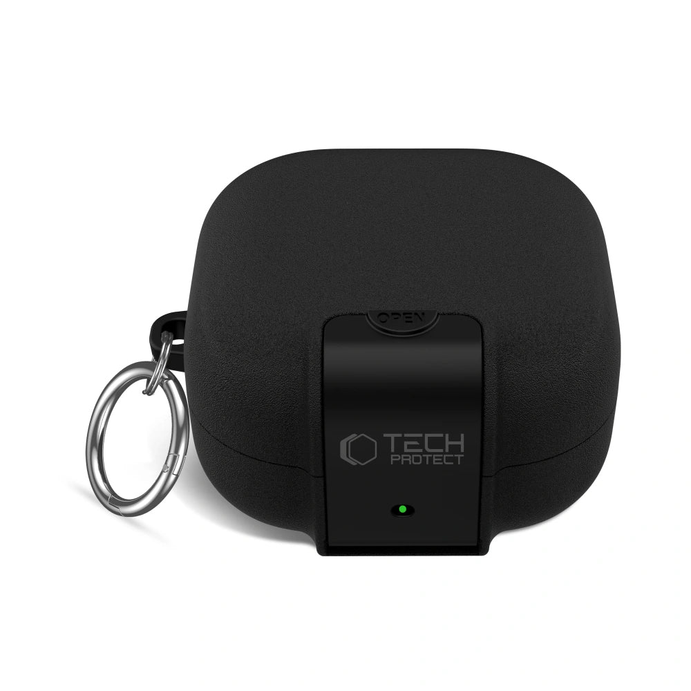 Husa Tech-Protect Slim Hook pentru Samsung Galaxy Buds4 / Buds4 Pro, Neagra