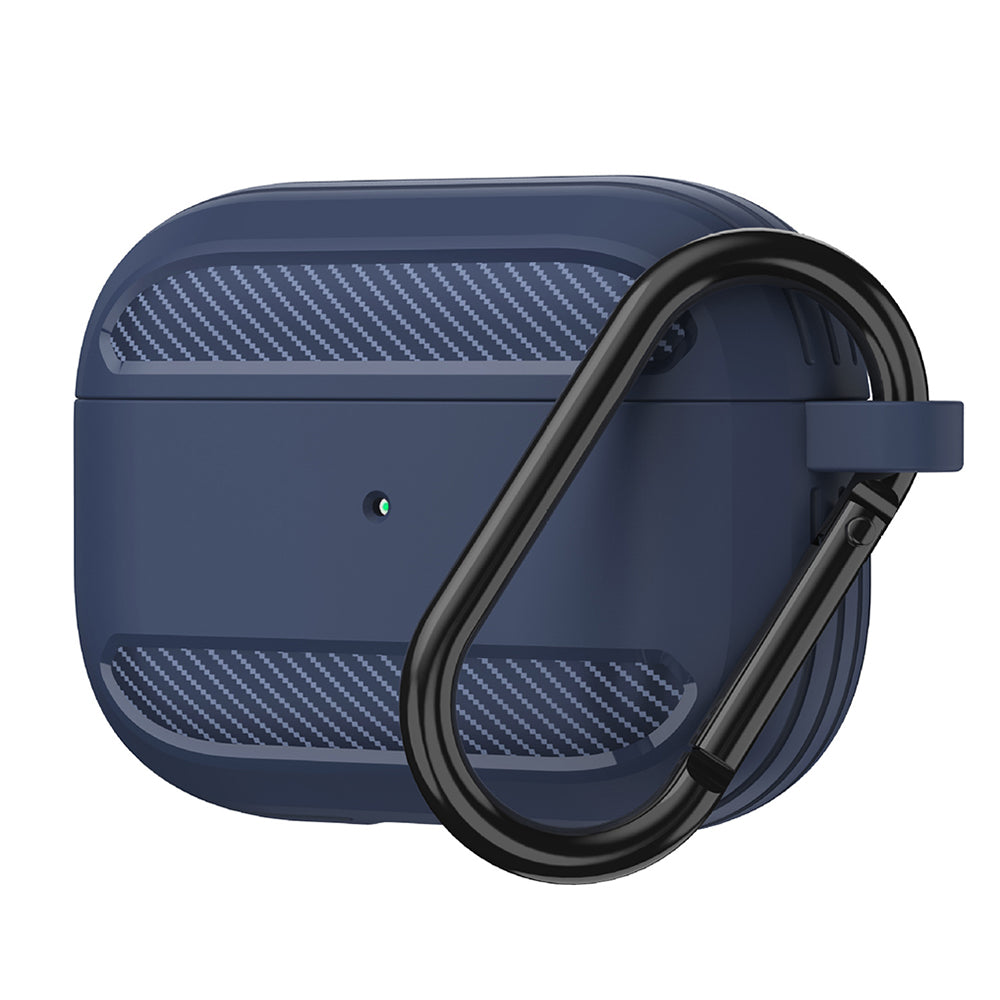 Husa Techsuit Carbon pentru Apple AirPods 3, Bleumarin