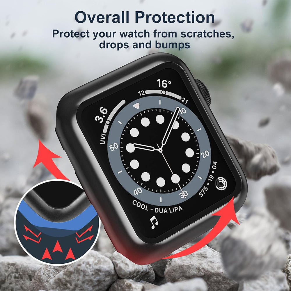 Husa Techsuit Defense360 Pro pentru Apple Watch 38mm Series, Neagra