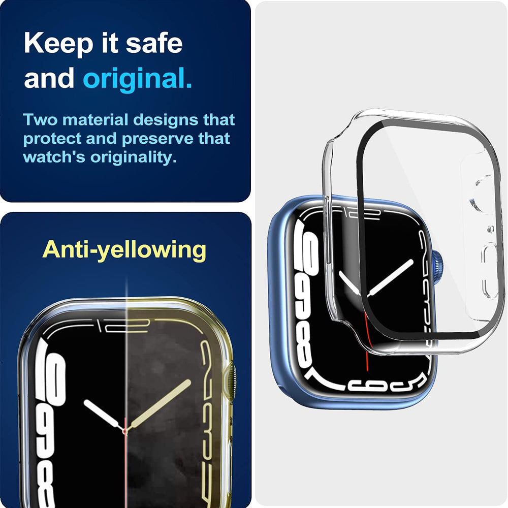 Husa Techsuit Defense360 Pro pentru Apple Watch 7 45mm Series, Transparenta