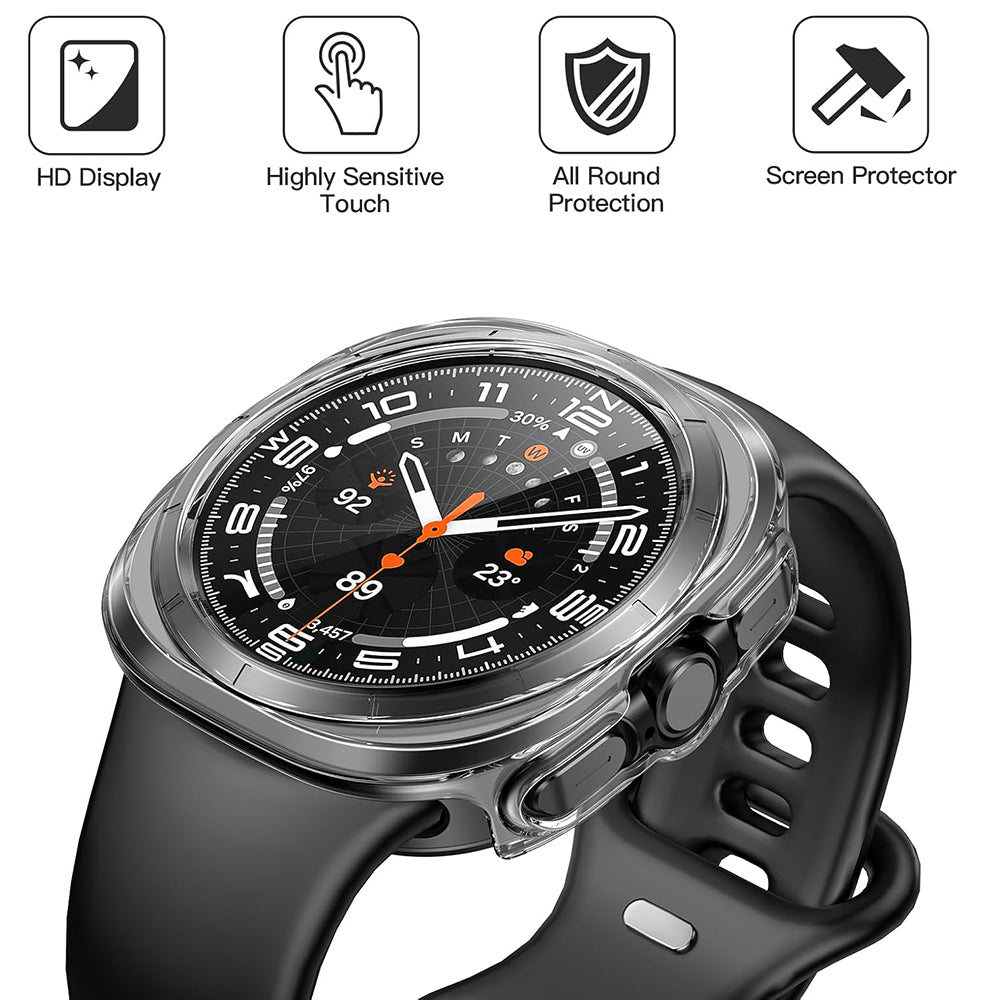 Husa Techsuit Defense360 Pro pentru Samsung Galaxy Watch Ultra, Transparenta
