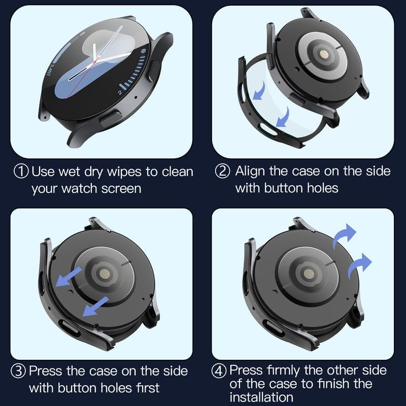 Husa Techsuit Defense360 Pro pentru Samsung Galaxy Watch7 40mm, Neagra