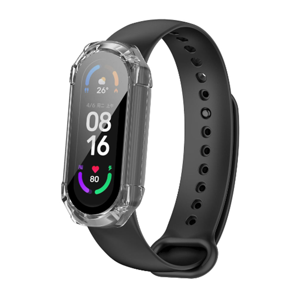Husa Techsuit Defense360 Pro pentru Xiaomi Smart Band 6 / Band 5 / Band 4, Transparenta