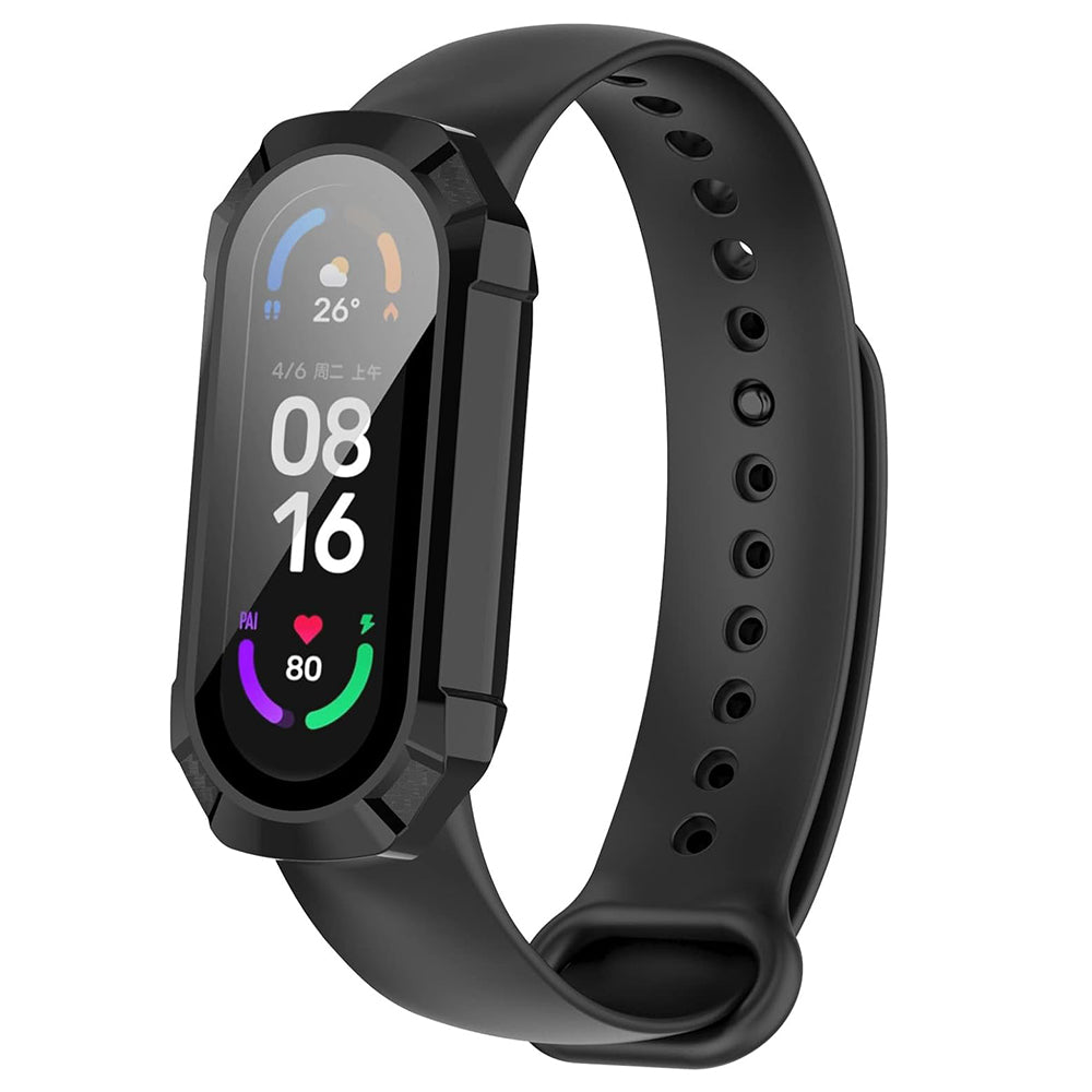 Husa Techsuit Defense360 Pro pentru Xiaomi Smart Band 6 / Band 5 / Band 4, Neagra