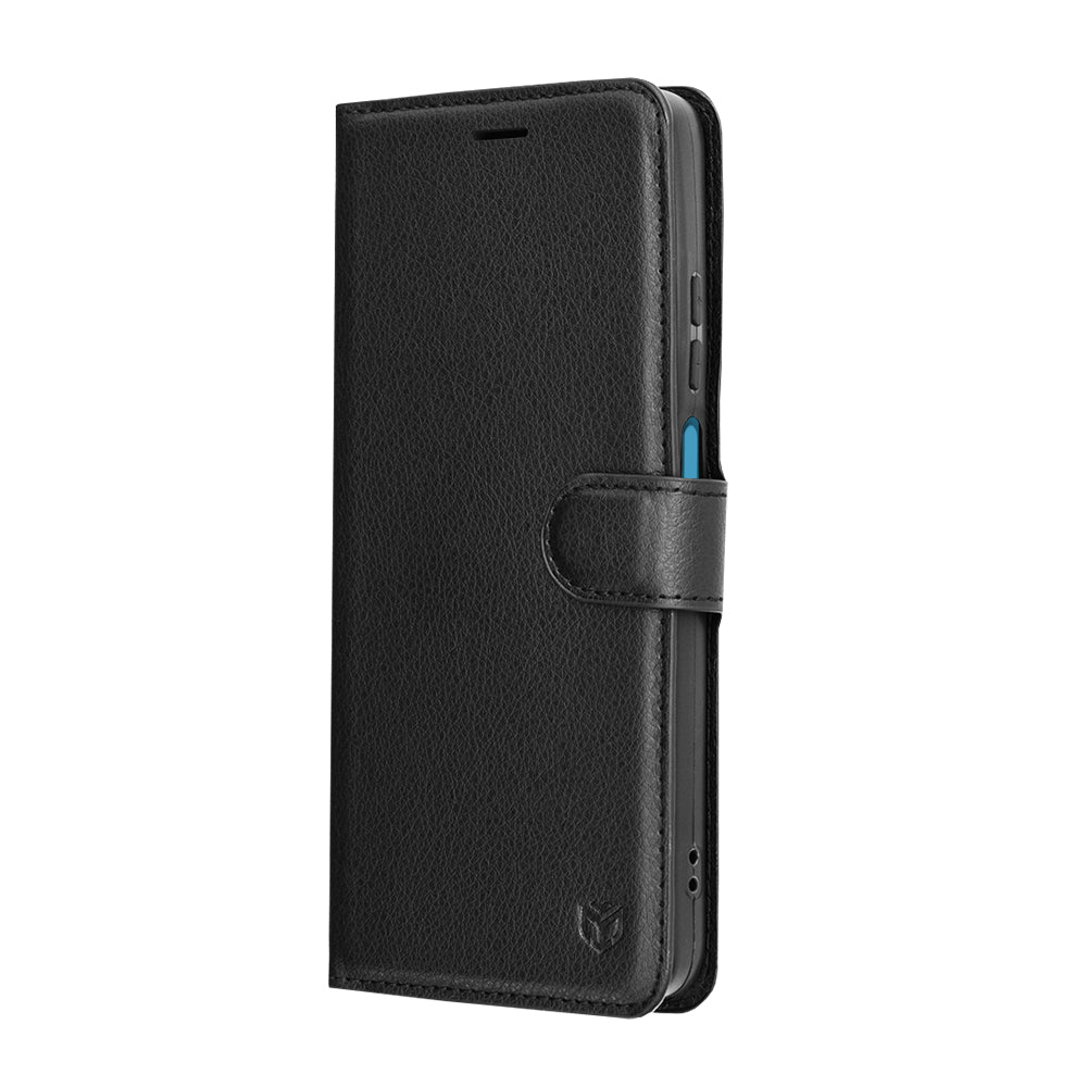 Husa pentru Motorola Moto G56, Techsuit, Leather Folio, Neagra