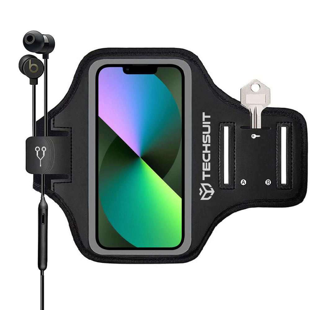 Husa Universala pentru Telefon max. 6.8inch, Techsuit, Sports TH20, Neagra