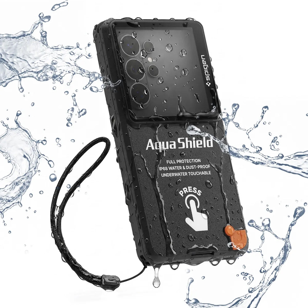 Husa Universala Waterproof Spigen, Aqua Shield A604, Neagra ACS11675