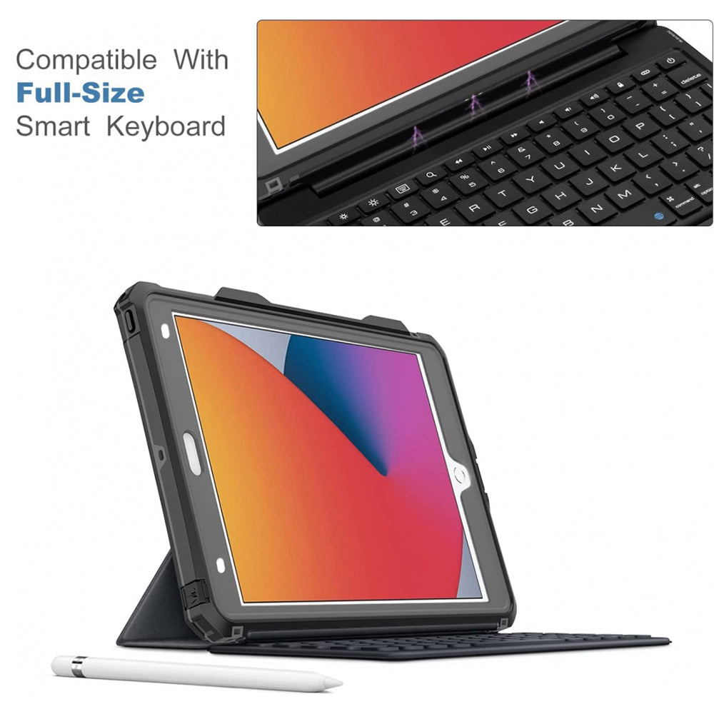 Husa Waterproof pentru Apple iPad 10.2 (2021) / 10.2 (2020) / 10.2 (2019), ShellBox, Neagra