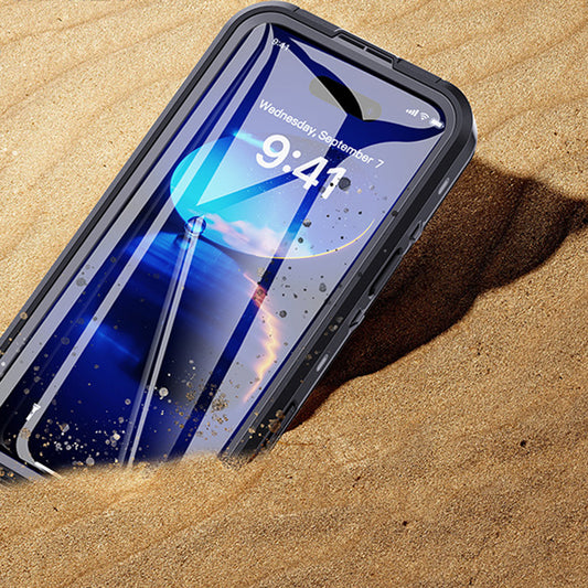 Husa Waterproof pentru Apple iPhone 16 Pro Max, ShellBox, Neagra