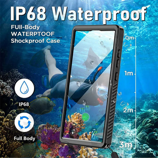 Husa Waterproof pentru Samsung Galaxy S25 Ultra S938, ShellBox, Neagra