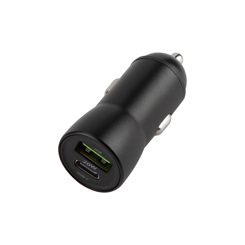 Incarcator Auto Cu Cablu USB-C MaXlife MXCC-04, 20W, 3A, 1 x USB-A - 1 x USB-C, Negru