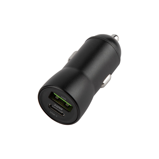 Incarcator Auto Cu Cablu USB-C MaXlife MXCC-04, 20W, 3A, 1 x USB-A - 1 x USB-C, Negru