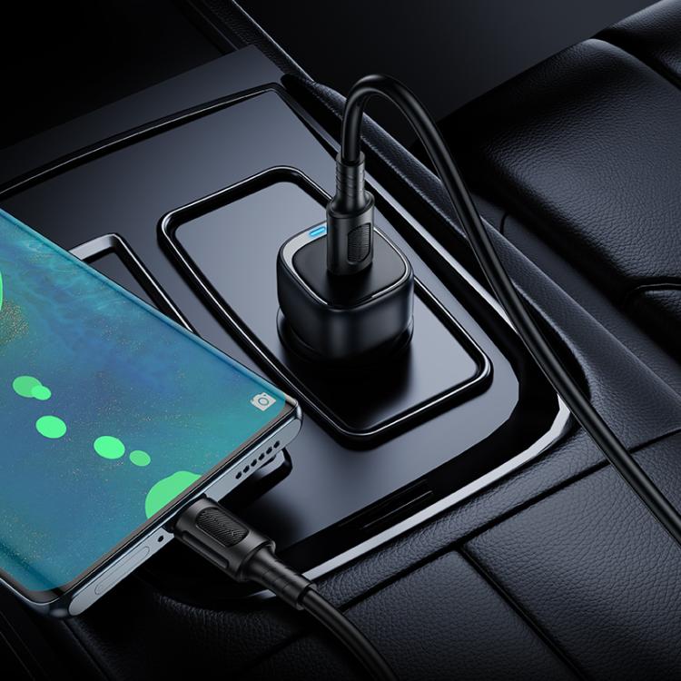 Incarcator Auto Cu Cablu USB-C Borofone BZ34A Cloud, 20W, 3A, 1 x USB-C, Negru