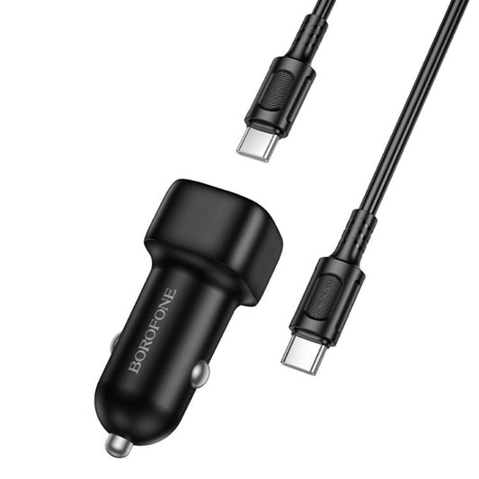 Incarcator Auto Cu Cablu USB-C Borofone BZ34B Cloud, 20W, 3A, 1 x USB-A - 1 x USB-C, Negru