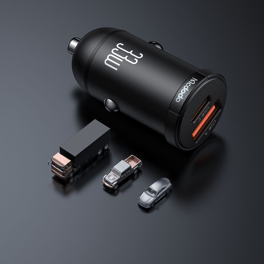 Incarcator Auto McDodo CC-2320 Cool, 33W, 3A, 1 x USB-A - 1 x USB-C, Negru