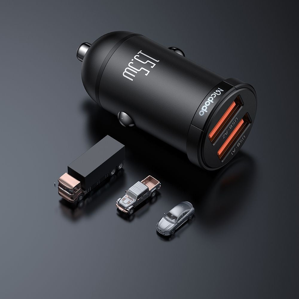 Incarcator Auto McDodo CC-2950 Cool, 15.5W, 3.1A, 2 x USB-A, Negru