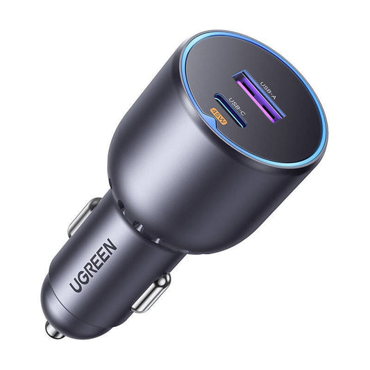 Incarcator Auto UGREEN EC701, 63W, 3A, 1 x USB-A - 1 x USB-C, Negru