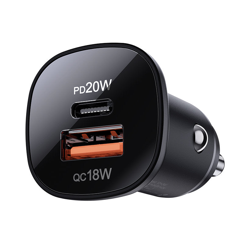 Incarcator Auto Acefast B1, 38W, 3A, 1 x USB-A - 1 x USB-C, Negru