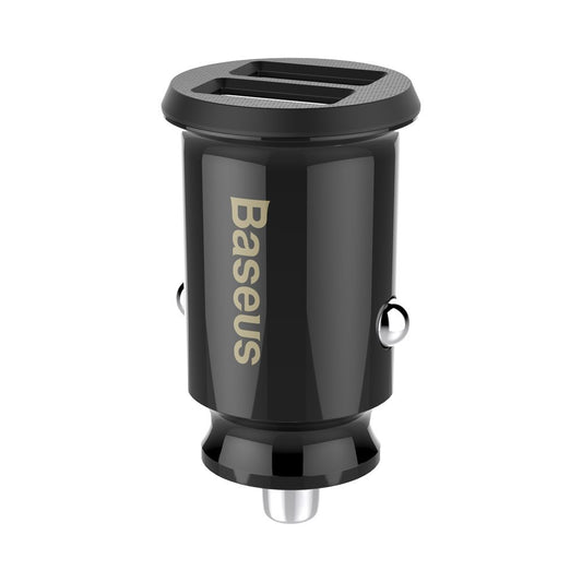 Incarcator Auto Baseus Grain, 10W, 2.4A, 2 x USB-A, Negru CCALL-ML01
