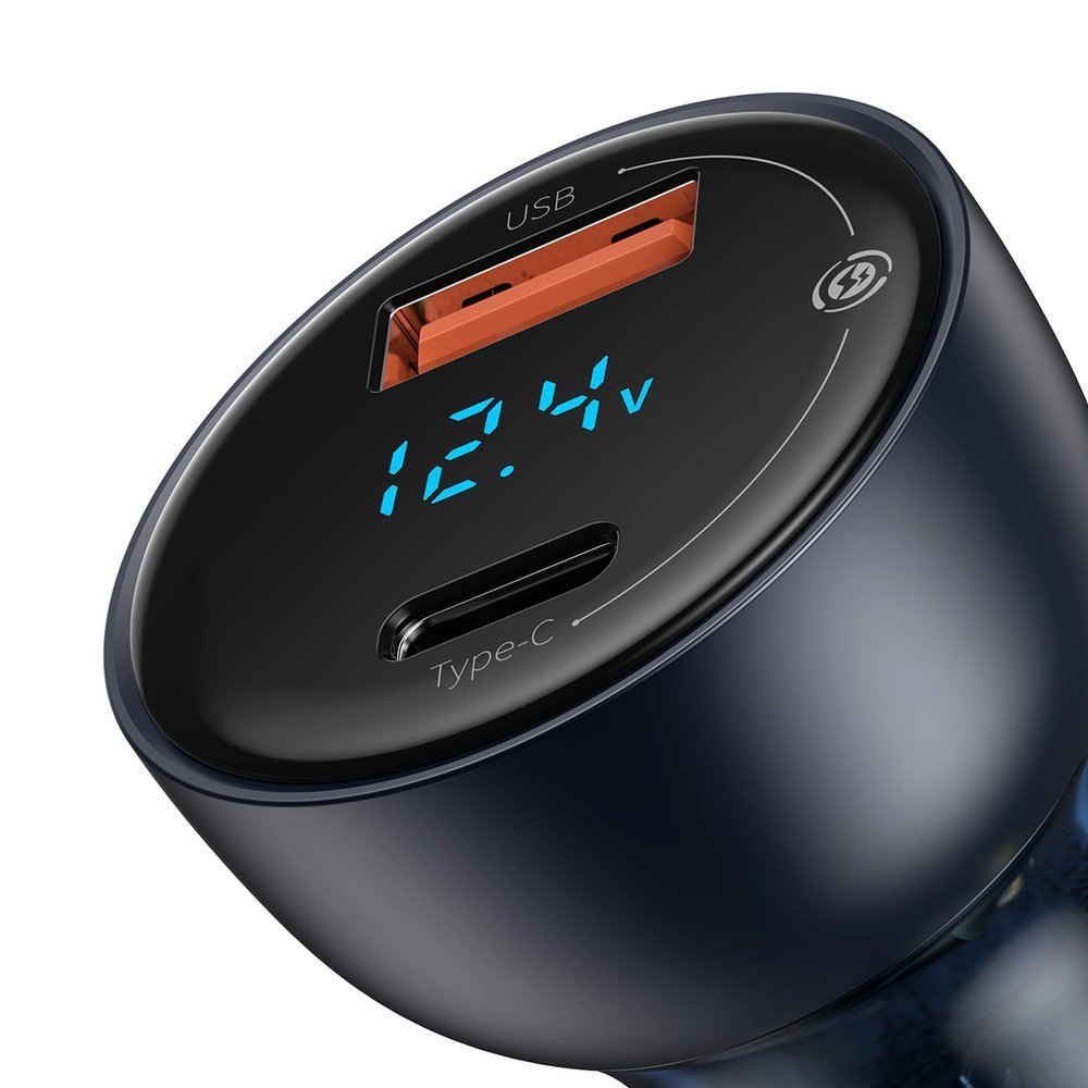 Baseus KFZ-Ladegerät 65W | 1x USB-A & 1x USB-C | Grau | CCKX-C0G