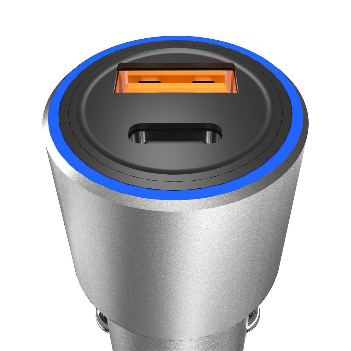 Incarcator Auto USB Dudao R4PQ, 1 X USB - 1 X USB Tip-C, 22.5 W, Quick Charge - Power Delivery, Gri