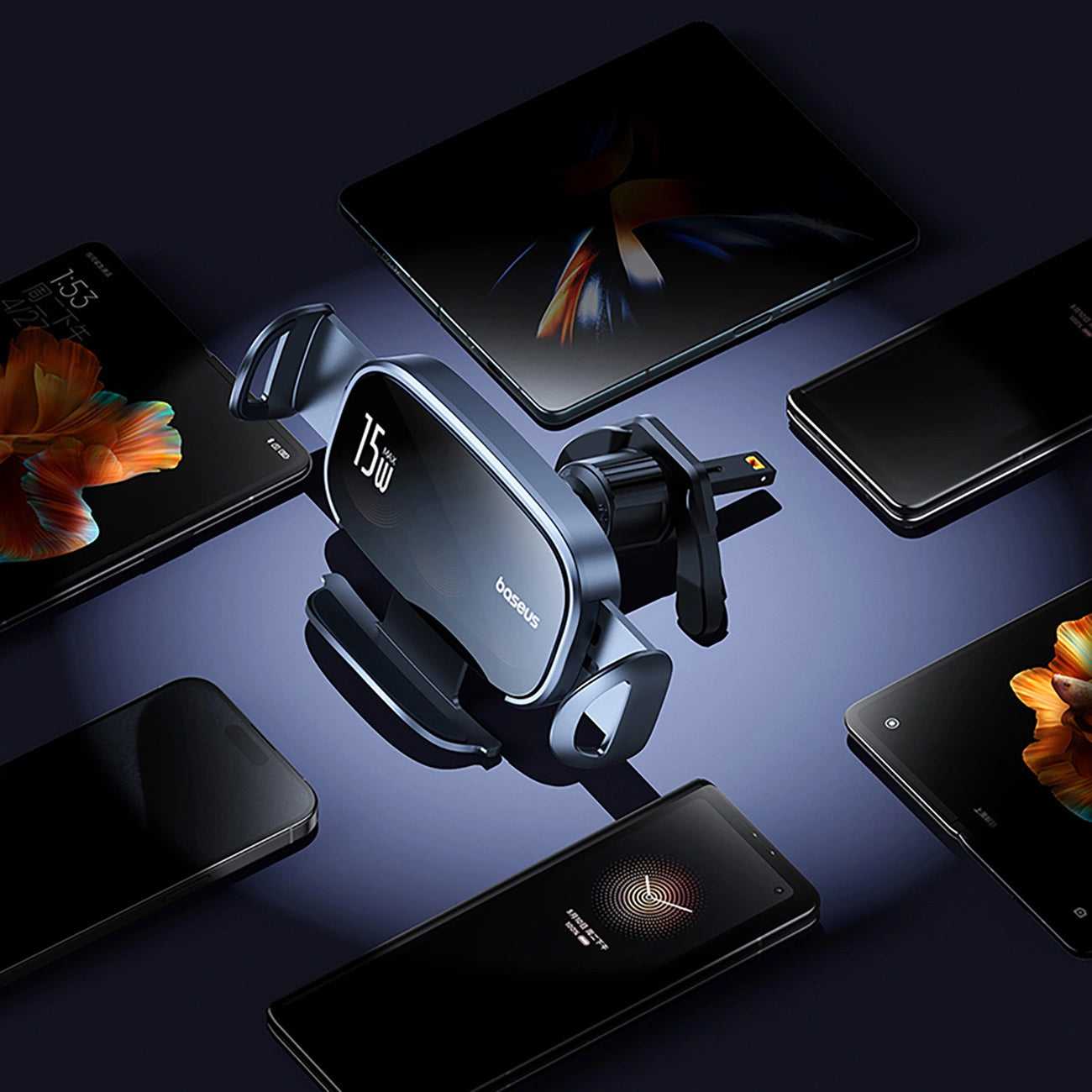 Incarcator Auto Wireless Baseus LightChaser, 15W, 1.67A, Negru, Resigilat C40355901111-00