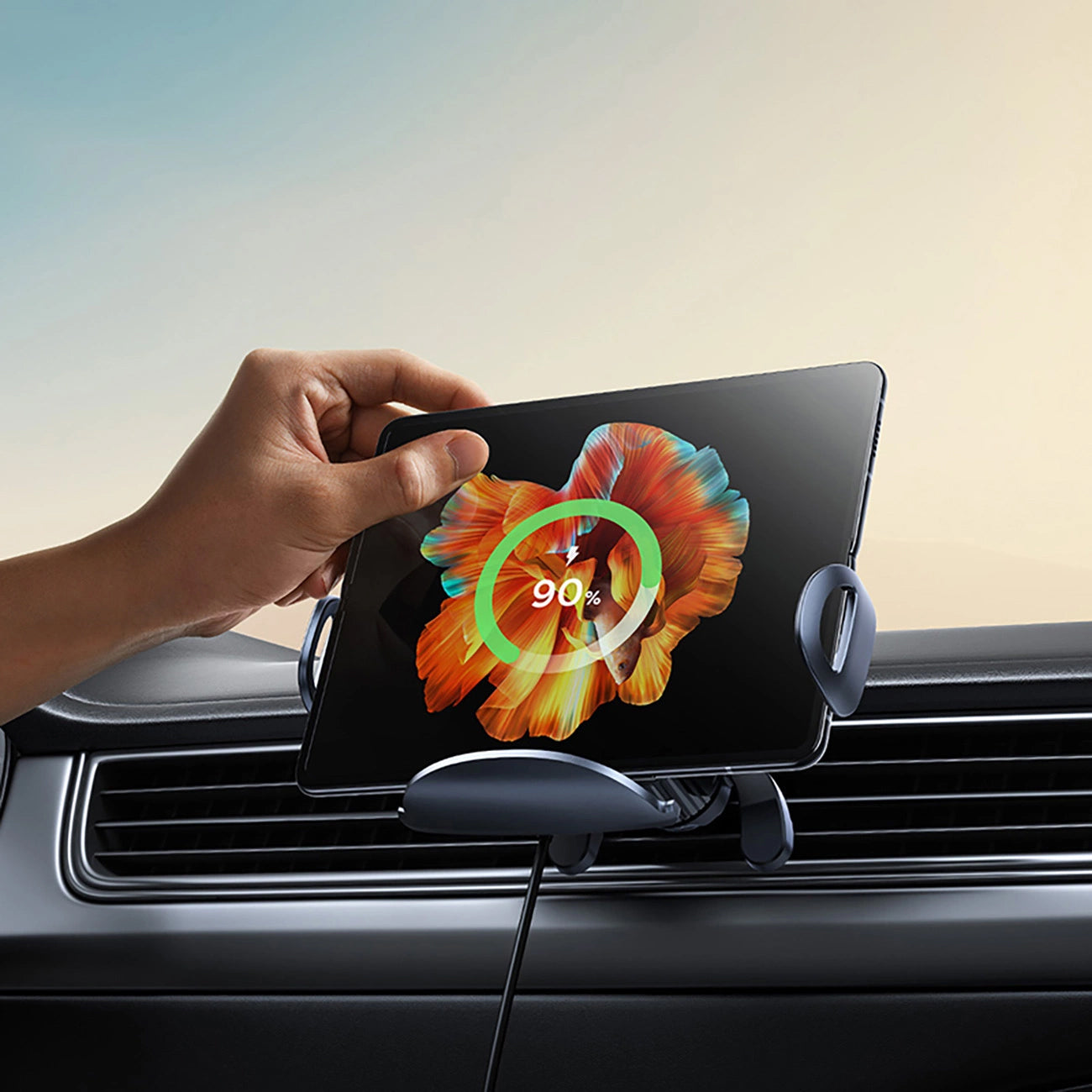 Incarcator Auto Wireless Baseus LightChaser, 15W, 1.67A, Negru, Resigilat C40355901111-00