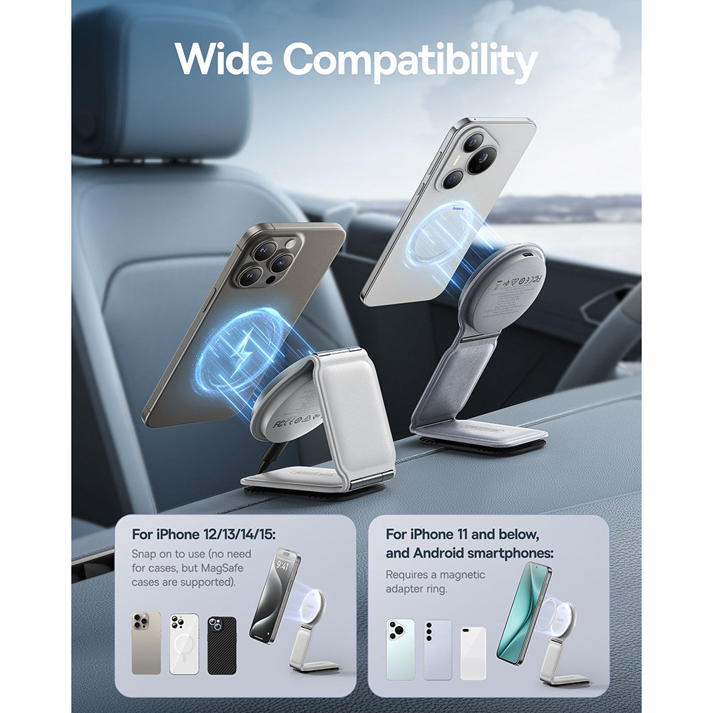 Incarcator Auto Wireless Baseus PrimeTrip C02, 15W, 1.67A, Argintiu C40169003211-00