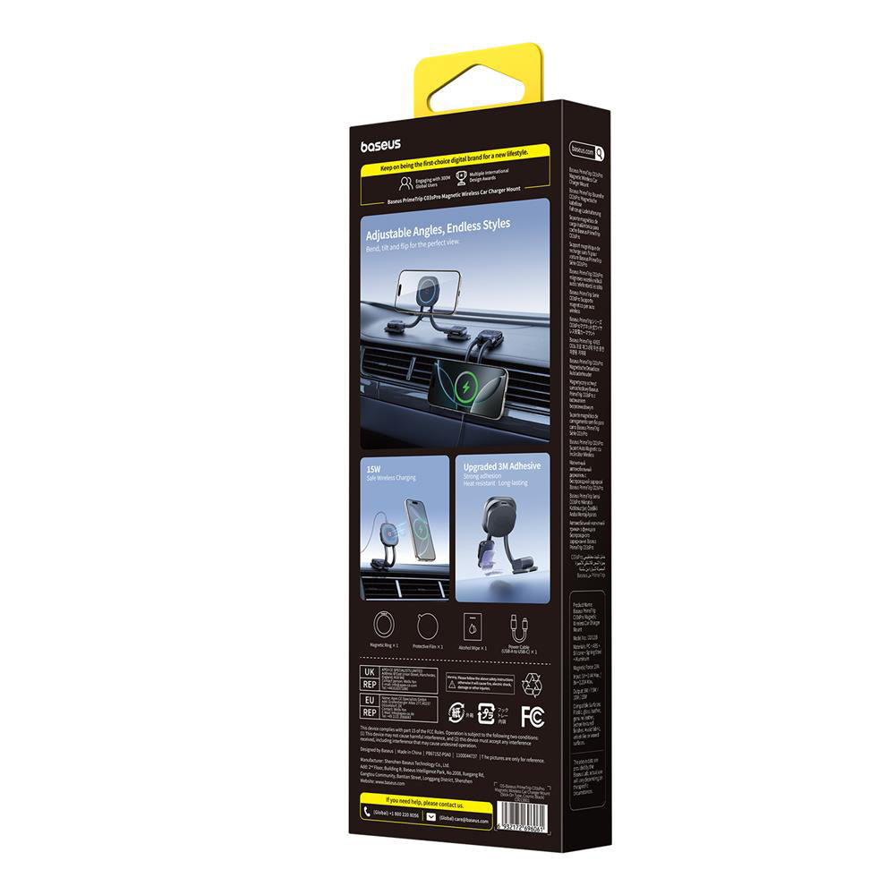 Incarcator Auto Wireless Baseus PrimeTrip C03s Pro, 15W, 1.67A, Negru C0013803