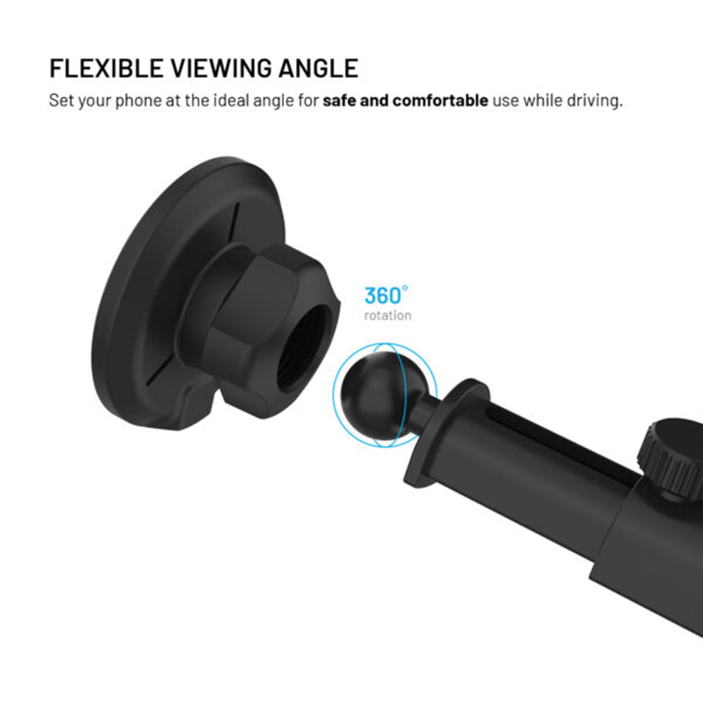 Incarcator Auto Wireless Fixed MagRound 2 XL, 15W, 1.67A, Negru