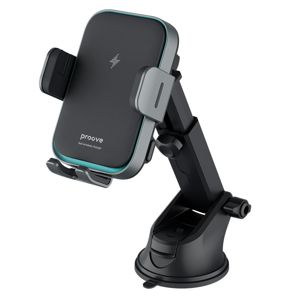 Incarcator Auto Wireless Proove Triple Clamp Pro, 15W, 1.67A, Gri WHTP15010004