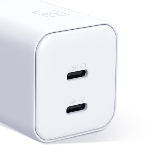 Incarcator Retea 3MK Hyper, 45W, 2 x USB-C, Alb
