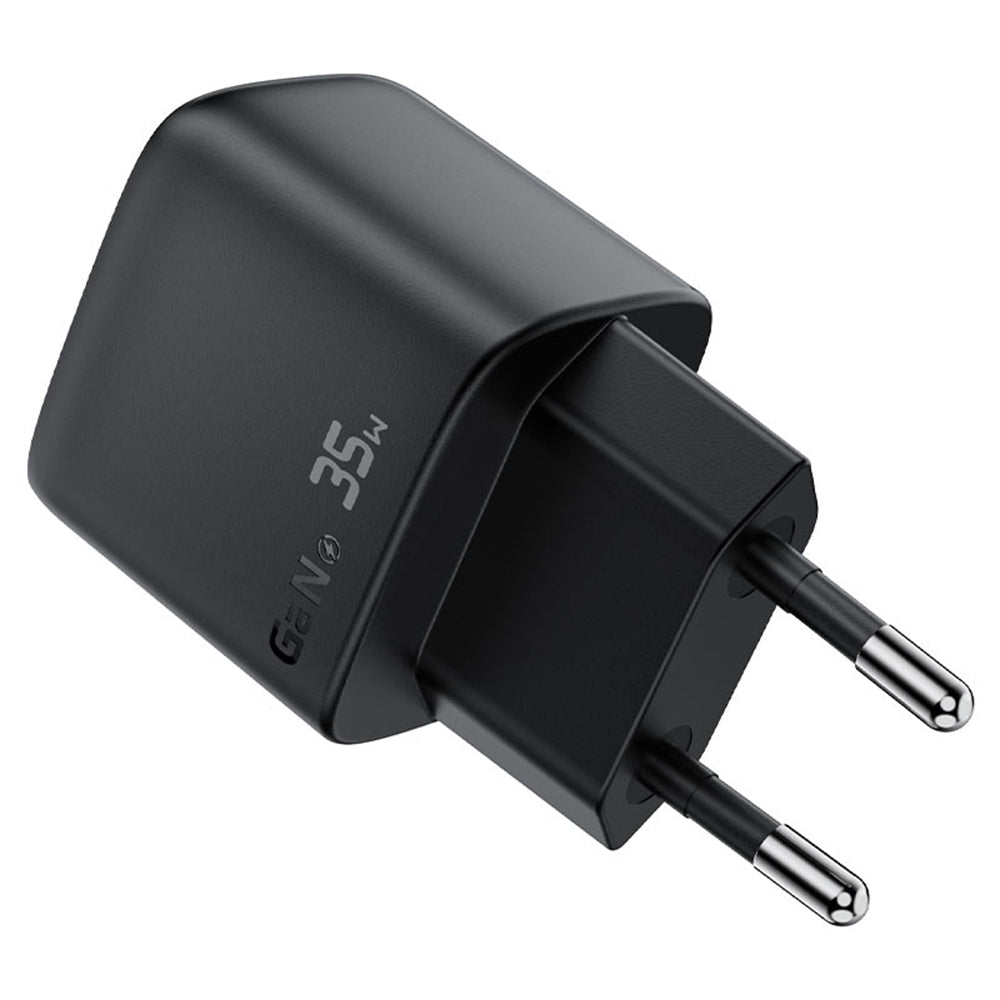 Incarcator Retea Acefast A116 Display, 35W, 3A, 1 x USB-A - 1 x USB-C, Negru
