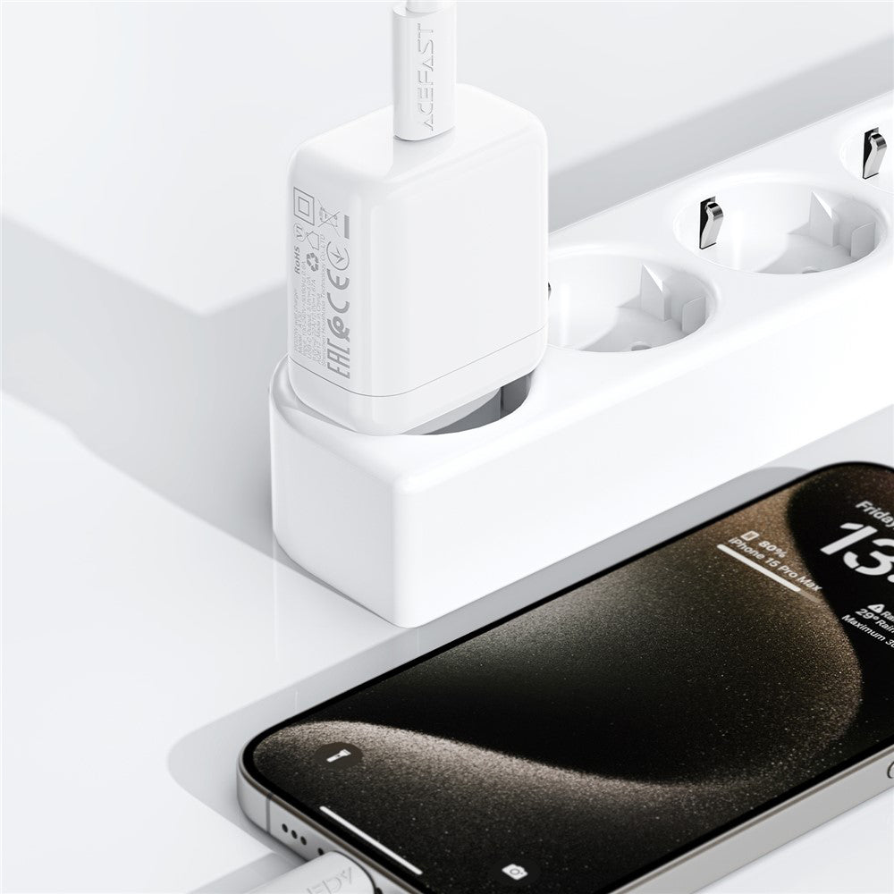 Incarcator Retea Acefast A130, 20W, 3A, 1 x USB-C, Alb