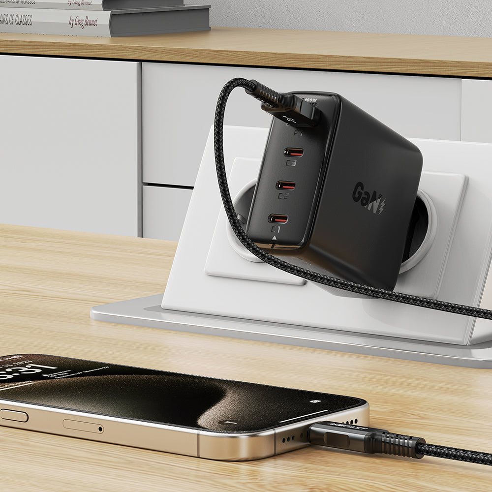 Incarcator Retea Acefast A94, 100W, 5A, 1 x USB-A - 3 x USB-C, Negru