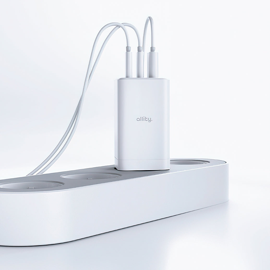 Incarcator Retea Allity. ATC-01-65WACC Fast, 65W, 3.25A, 1 x USB-A - 2 x USB-C, Alb
