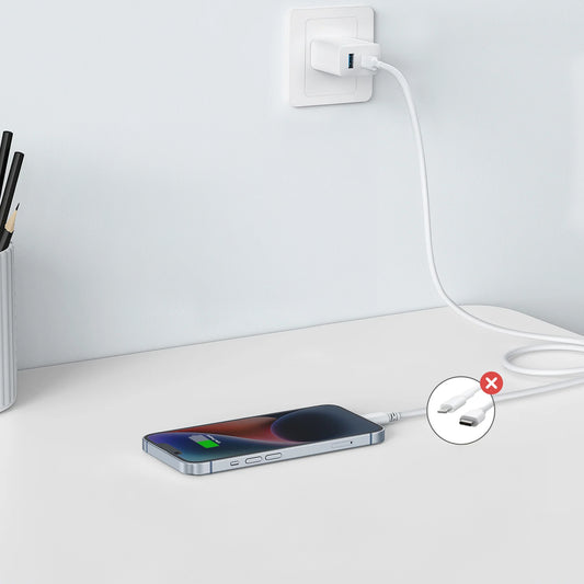 Incarcator Retea Anker 312, 20W, 3A, 1 x USB-A - 1 x USB-C, Alb A2348G21