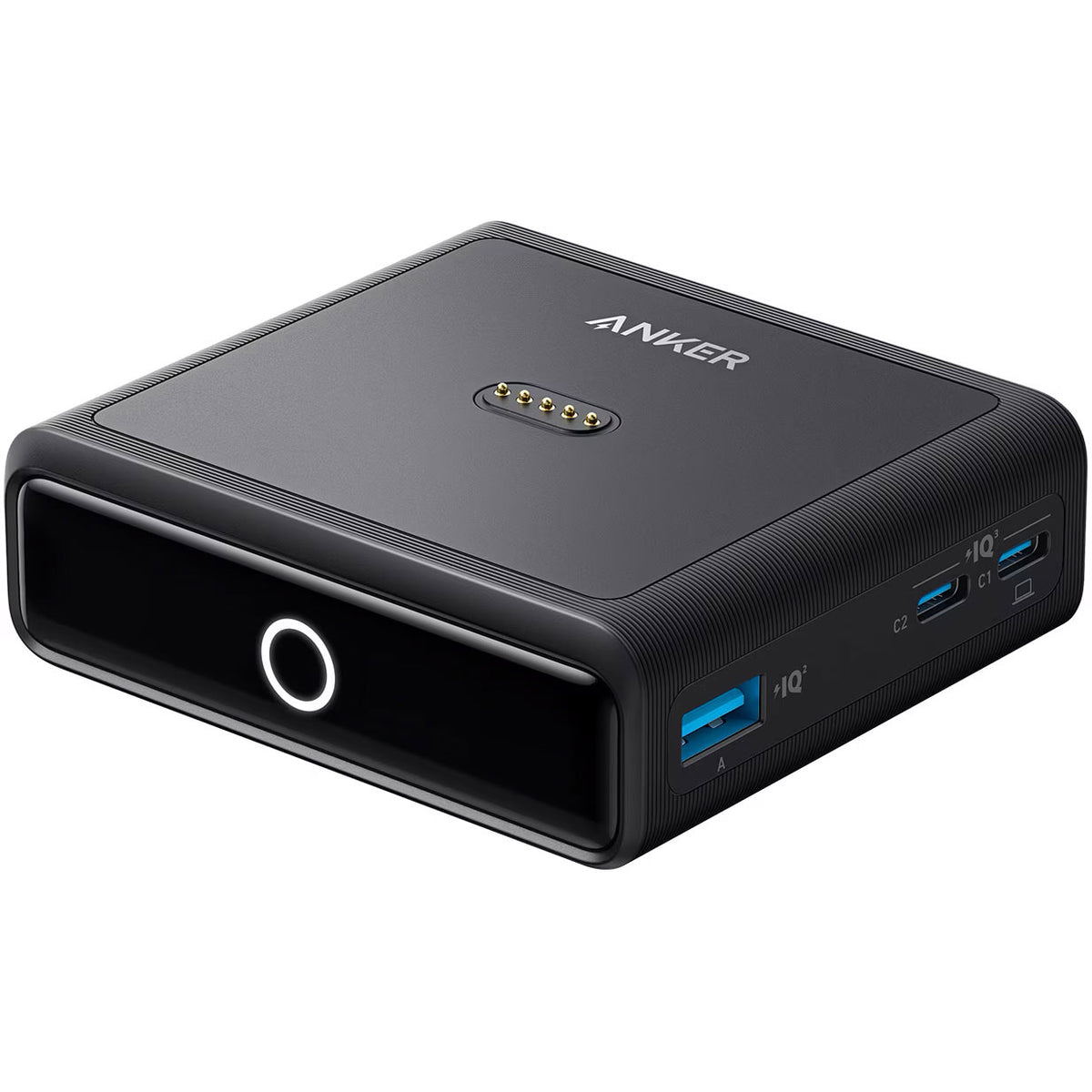 Incarcator Statie Anker pentru baterie externa Prime, 100W, 5A, 1 x Pogo Pin - 1 x USB-C - 2 x USB-A, Negru A1902311
