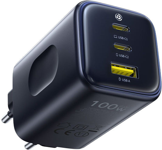 Incarcator Retea Baseus PicoGo AE11, 100W, 1 x USB-A - 2 x USB-C, Negru E0121400