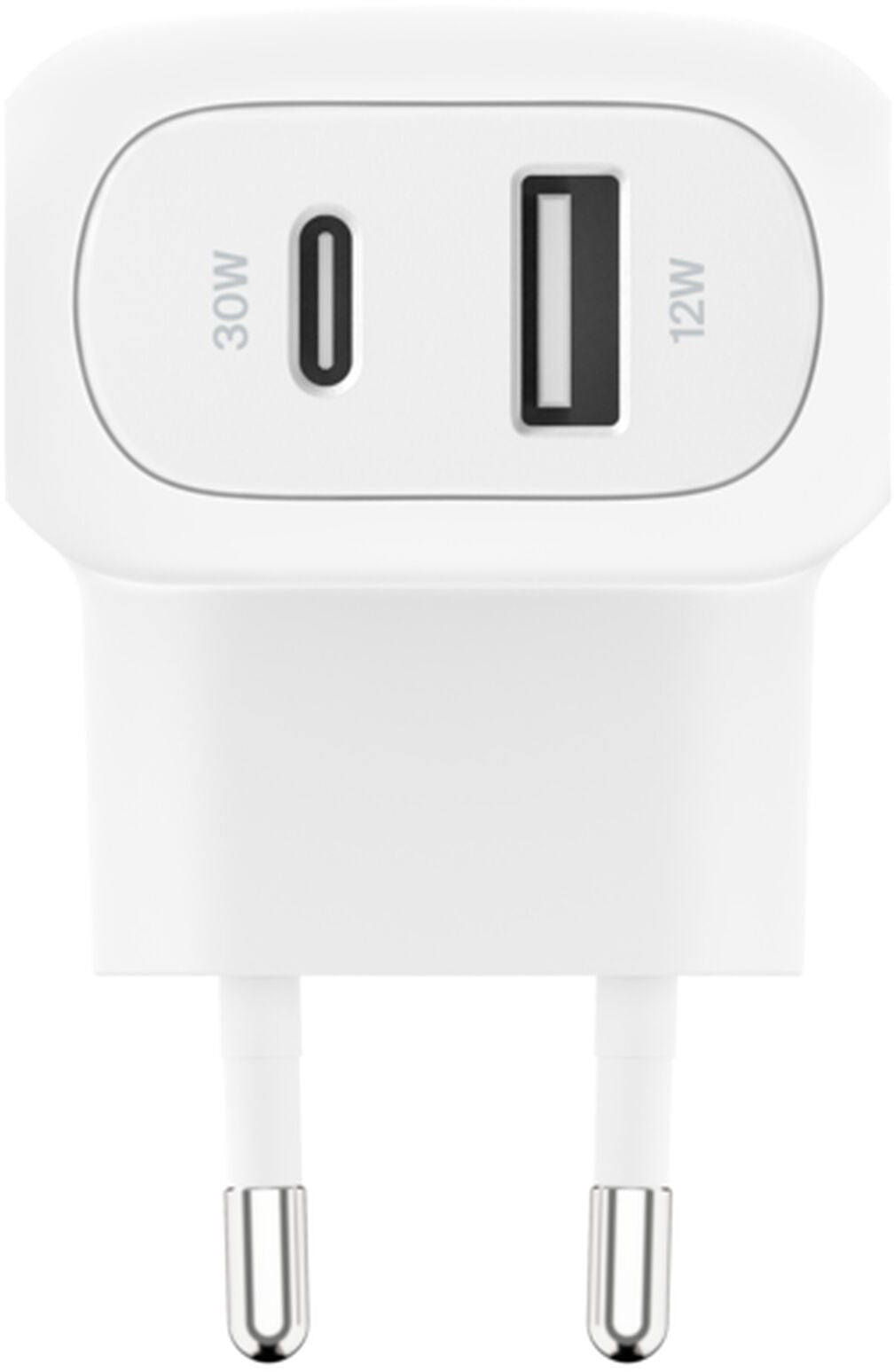 Incarcator Retea Belkin BoostCharge Dual, 42W, 3A, 1 x USB-A - 1 x USB-C, Alb WCB009vfWH