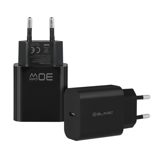 Incarcator Retea Blavec BC-14, 30W, 3A, 1 x USB-C, Negru