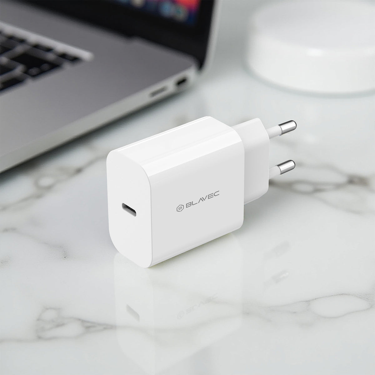 Incarcator Retea Blavec BC-7, 45W, 3A, 1 x USB-C, Alb