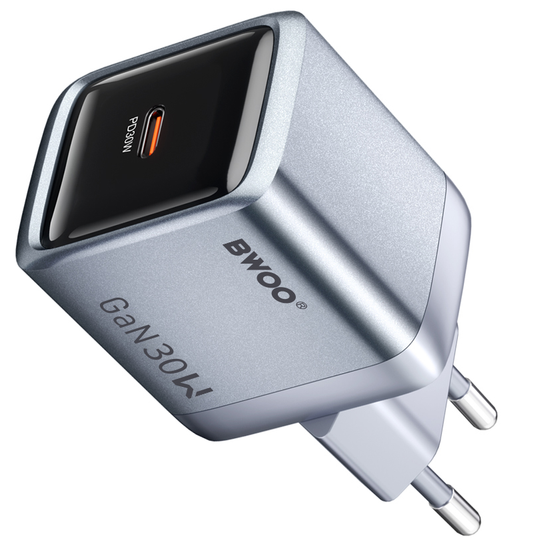 Incarcator Retea BWOO BO-CDA236, 30W, 3A, 1 x USB-C, Gri