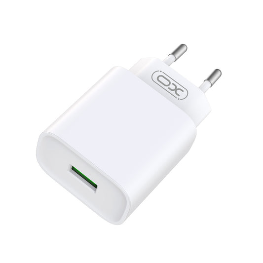 Incarcator Retea Cu Cablu USB-C XO Design CE02D, 18W, 3A, 1 x USB-A, Alb